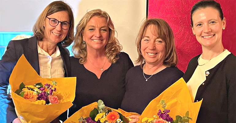 vlnr: Gudrun Bergdolt, Sabine Appelhagen, Marlene Greinwald, Dr. Giulia Mennillo